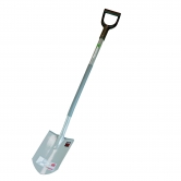 FORESTER Tempered round-point spade with metal shaft PREMIUM