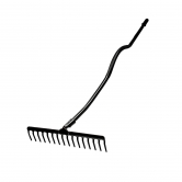 FORESTER Profiled rake with metal shaft